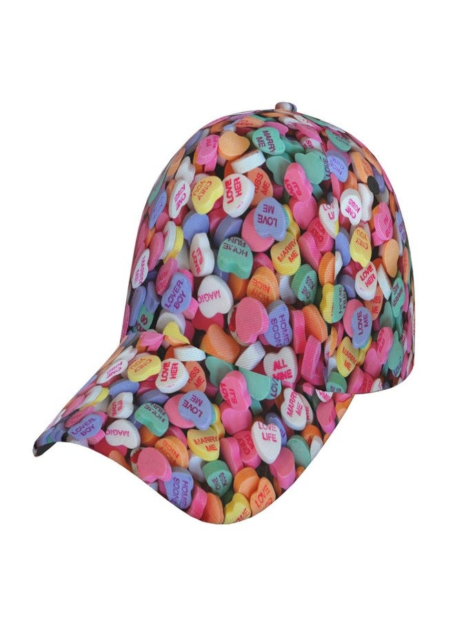 PRTYABS Cute Hearts Trucker Hat for Men Women Baseball Cap Hat Adjustable Red Hearts Cap - Image 1
